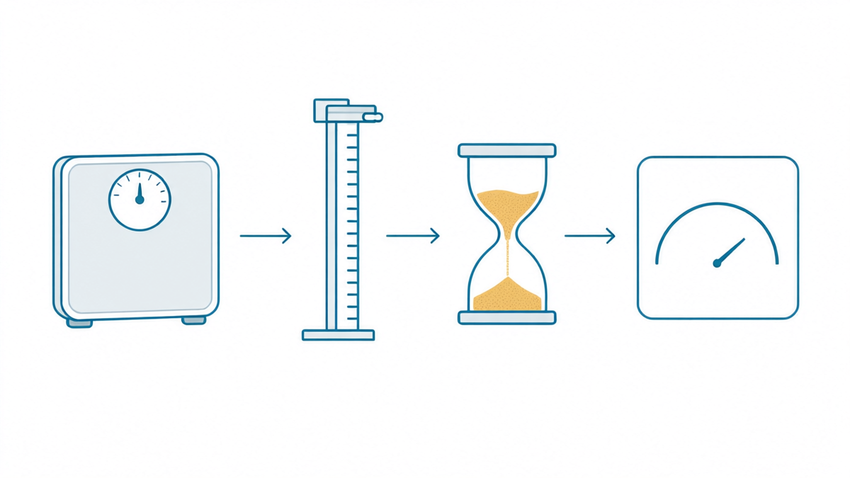 BMR formula inputs: weight, height and age combined into a basal metabolic rate